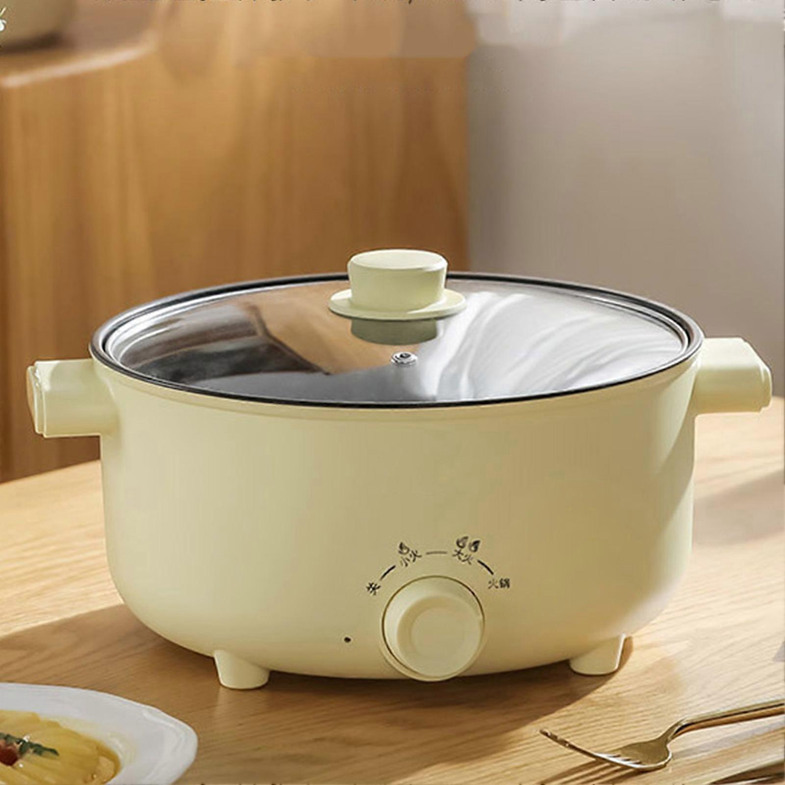 Quick Heating Mini Electric Cooking Pot Adjustable Temp Home Use
