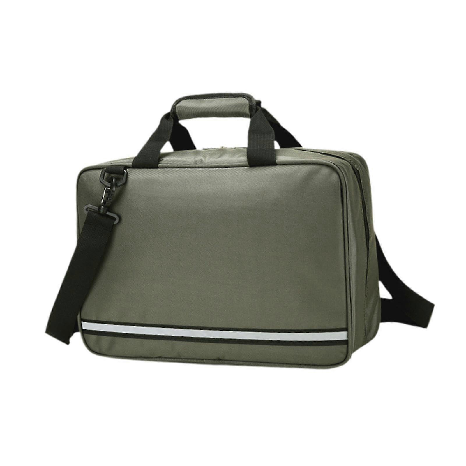 First Aid Bag Emergency Kit Case Portable With Handle Empty Storage Trauma Bag For Workplace Green