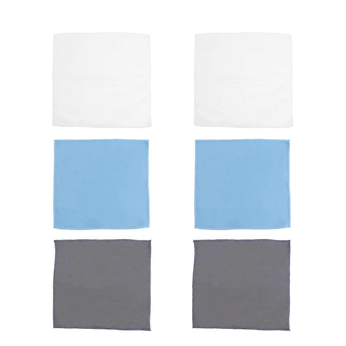 Microfiber Towel for Cleaning and Polishing Wine Glasses Dishes Sparkling Streak Free 6pcs Assorted Color