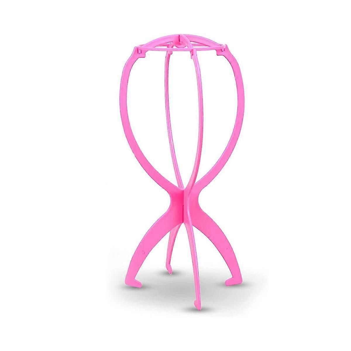Toupee and Wig Stand, Durable Wig Holder Stands for Displaying Wigs Toupee Exhibitions (Pink)
