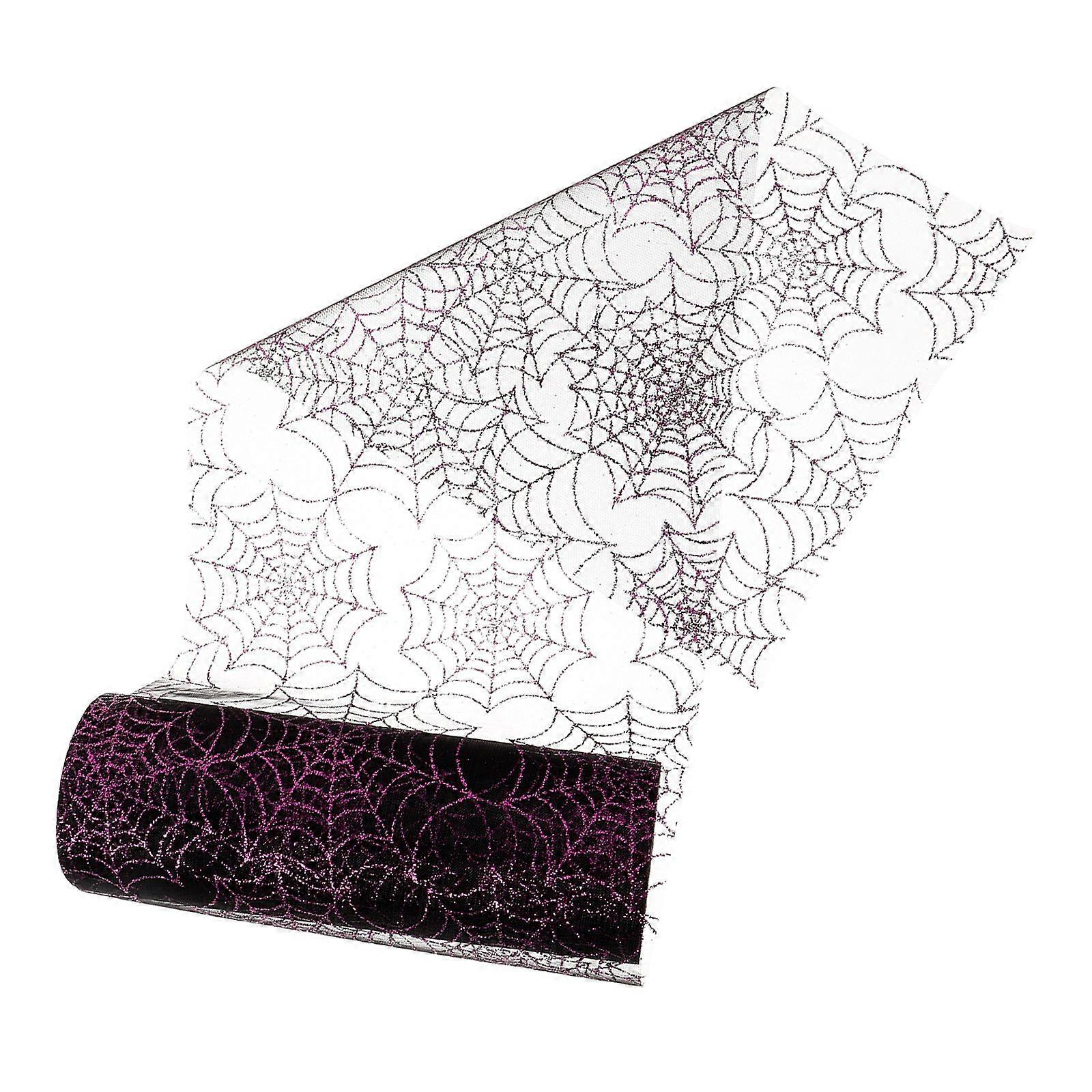 1 Roll Diy Craft Making Mesh Ribbons Halloween Gift Wrapping Ribbon Mesh Ribbon Spider Web Ribbons Spider Web Mesh Fabric