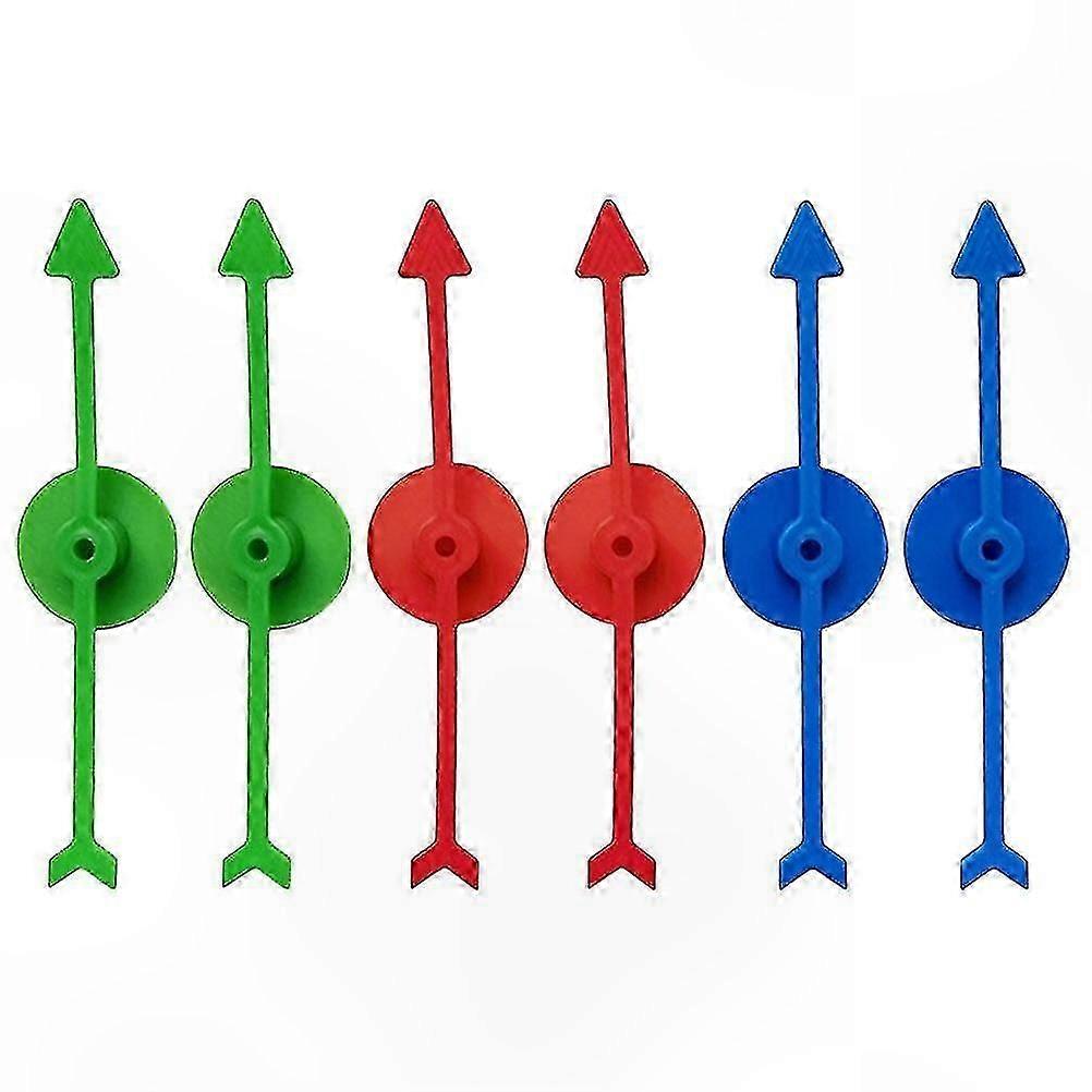 6-Pack Plastic Arrow Spinners for Board Games, DIY Game Accessories, Replacement Pointers