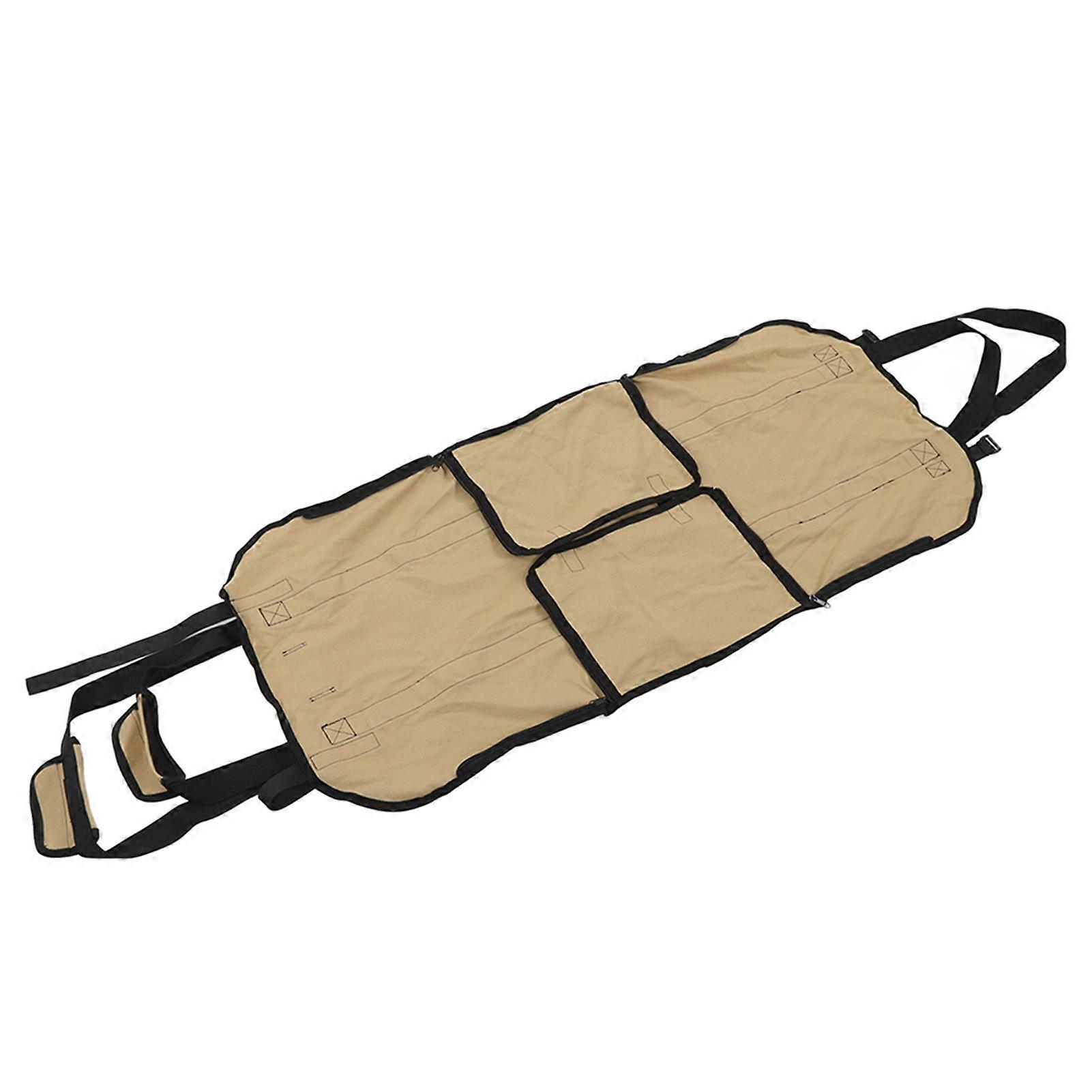 Firewood Carrier Bag Large Capacity Portable Khaki Oxford Cloth