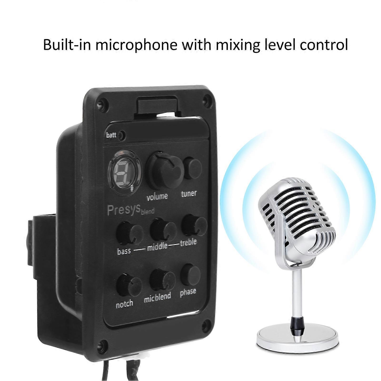 Microfon cu mixer de microfon, preamplificator dual mode, egalizator, accesorii chitară piezoelectrică