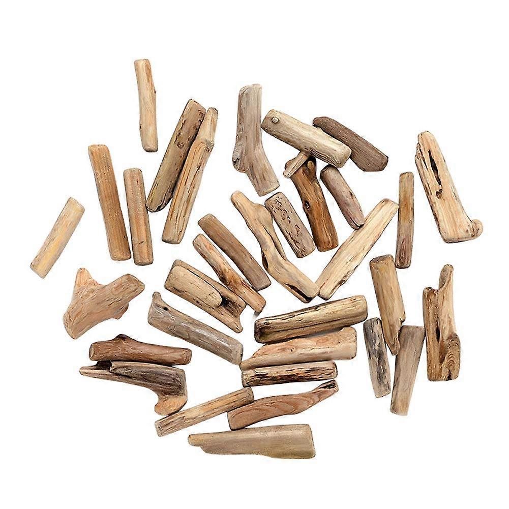 Natural Driftwood Pieces 20 Pcs Branch Slices, Craft Sticks, Beach Decor for DIY Projects