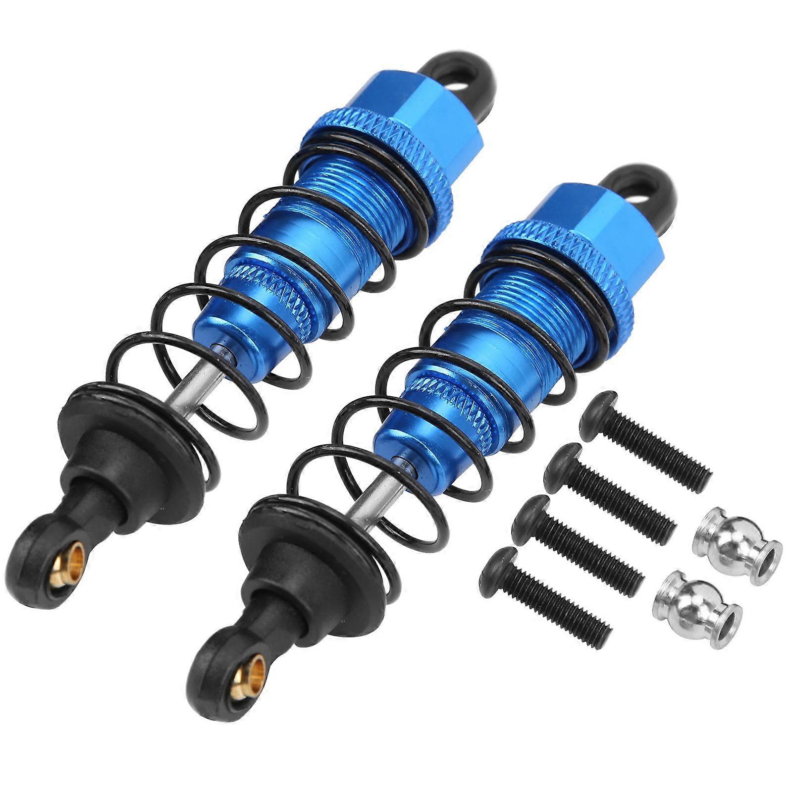2Pcs RC Shock Absorber 82mm Aluminum Alloy RC Damper Upgrade Parts for Tamiya CC01 CC02Blue