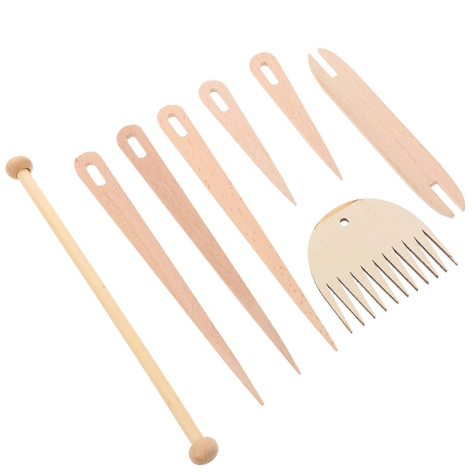 Hand Stick Set for Tapestry Weaving 40Pcs Wood Knitting Tool