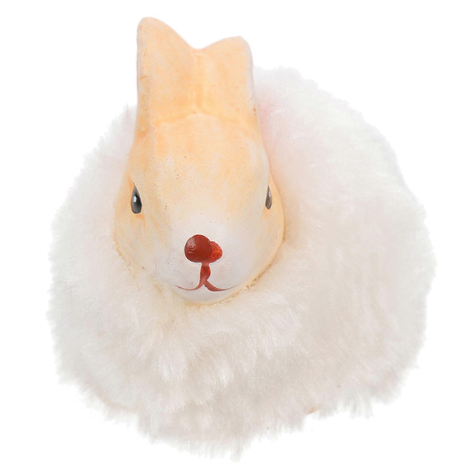 White Ceramic Bunny Rabbit Figurine for Decor 4Pcs Easter Decoration