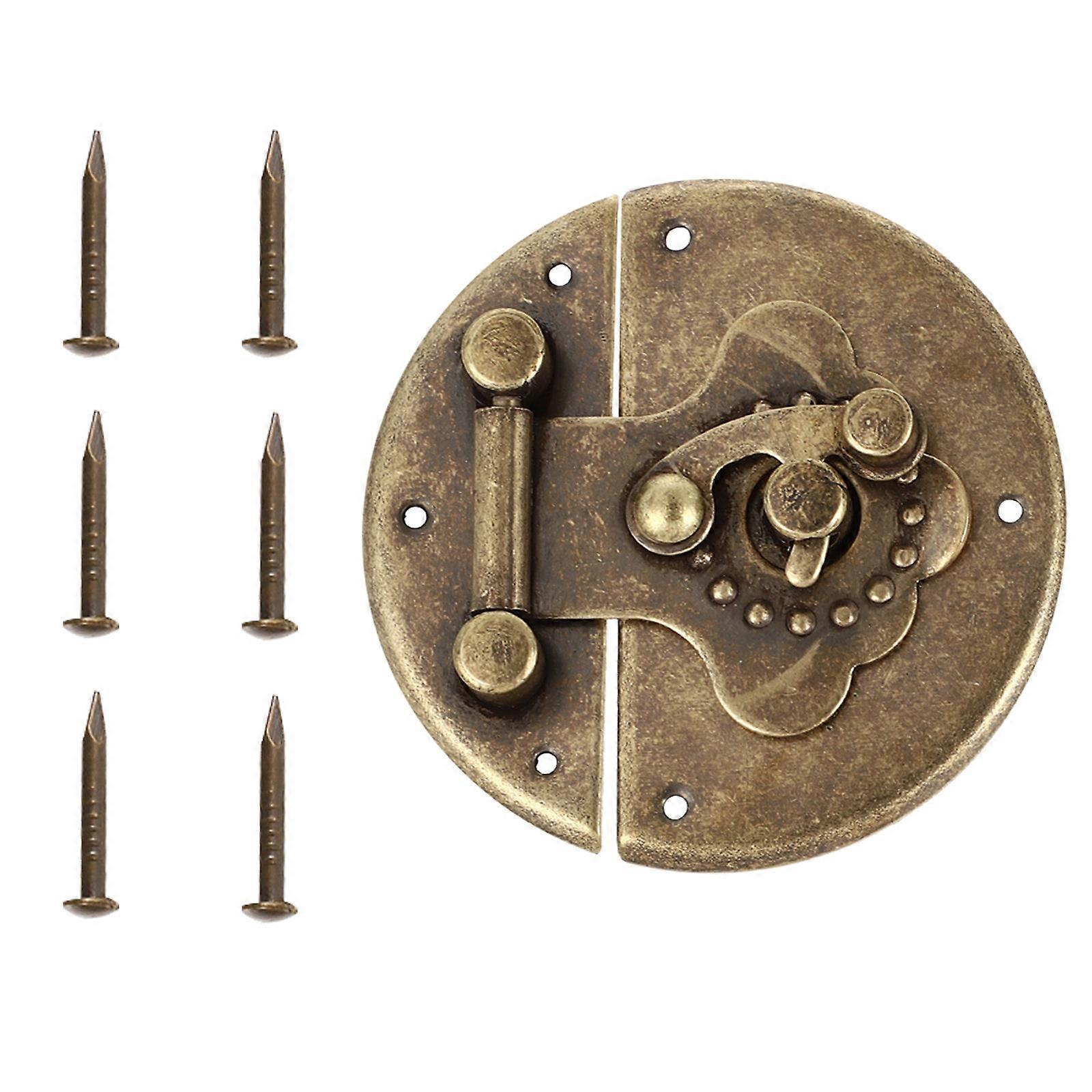 Copper Jewelry Box Buckle with Vintage Lock Function 1Pcs