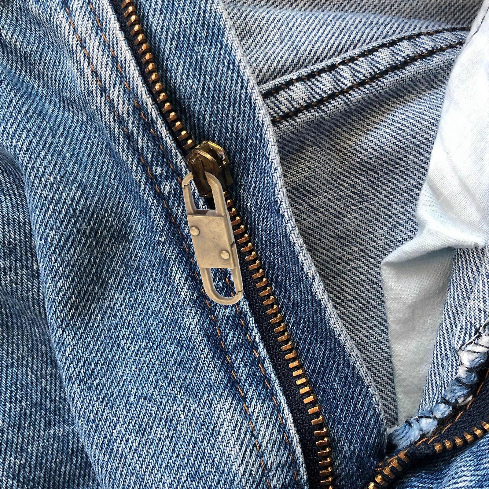 Replaceable Zipper Pull Heads for Clothing DIY Use Metal 10Pcs Set