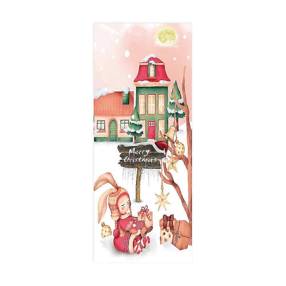 (E)Christmas door stickers Simulated Christmas tree stickers Festive party decoration wallpaper wal