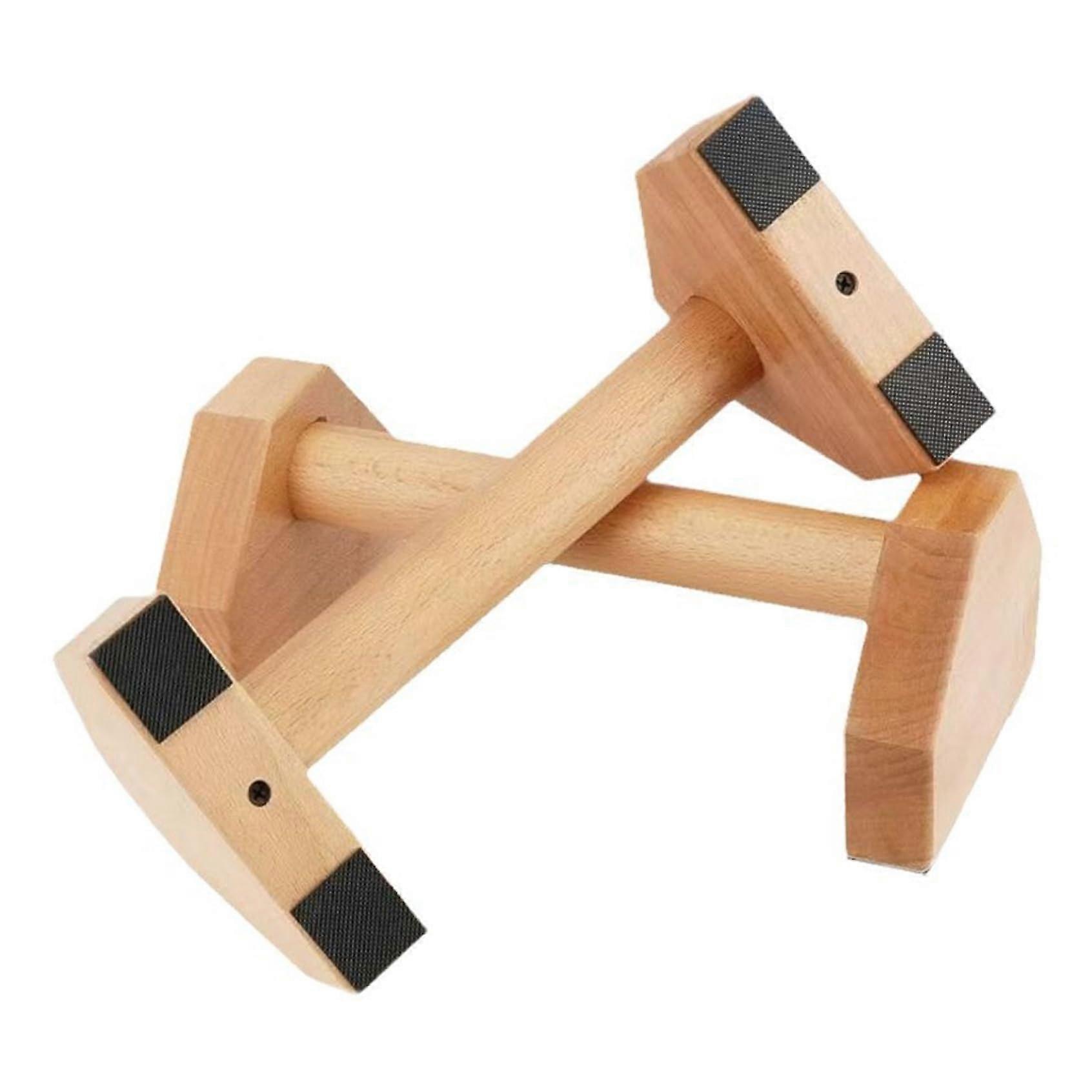 Push Up Handles 10 Inch Wooden Push Up Bar Heavy Duty Non Slip Pair For Floor Home Gym