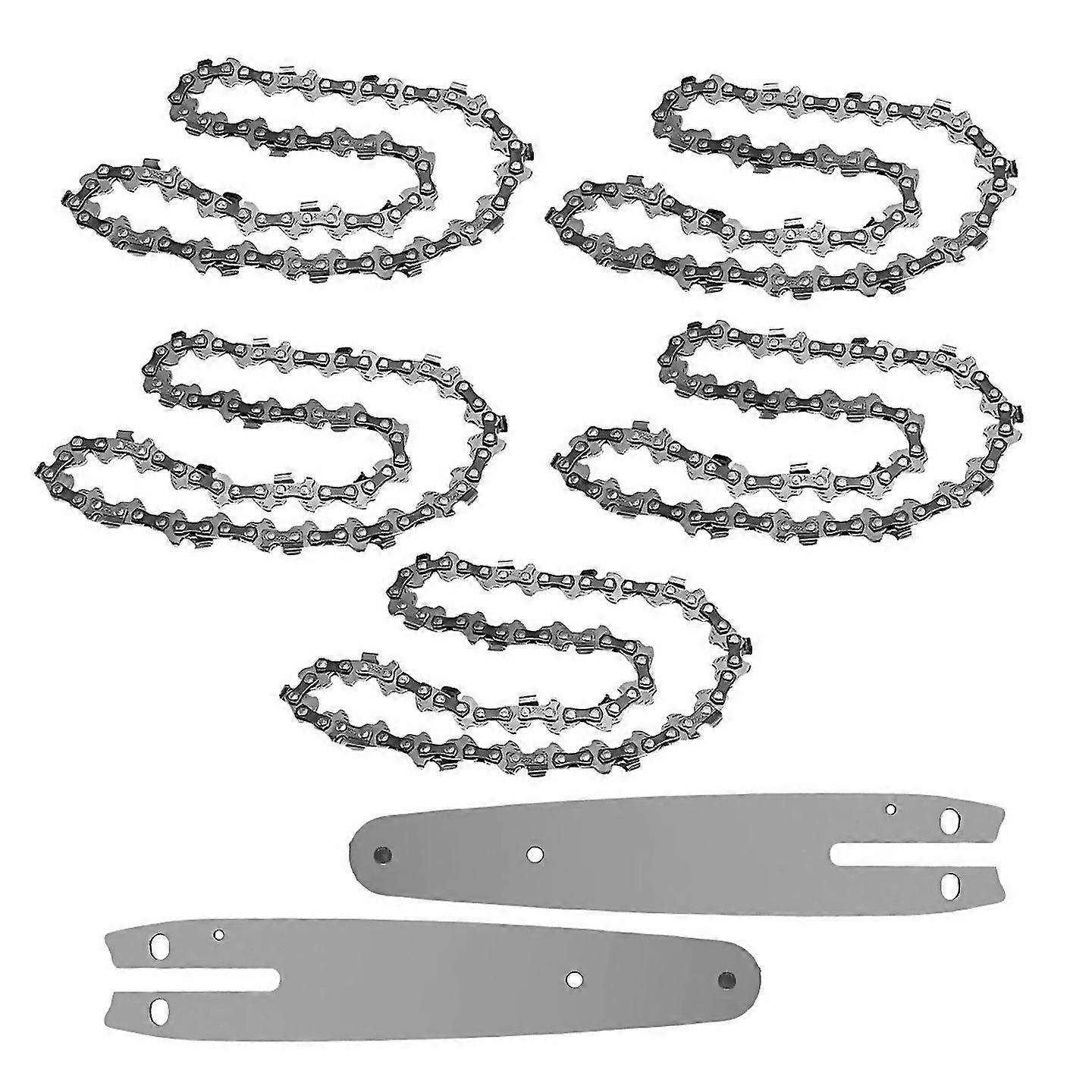 For 5pcs 6inch Chainsaw Chain With 2pcs Saw Chain Bar For Mini Chainsaw