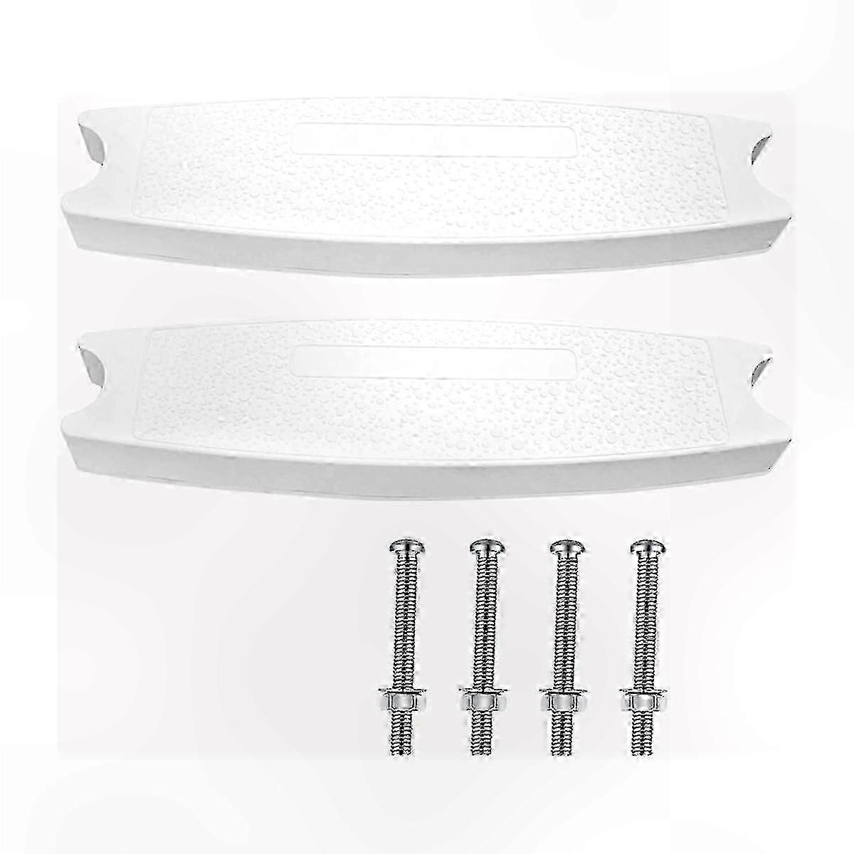 Universal Pool Ladder Steps, 2-Pack Durable Molded Plastic for 18" Swimming Pool Accessory Kits