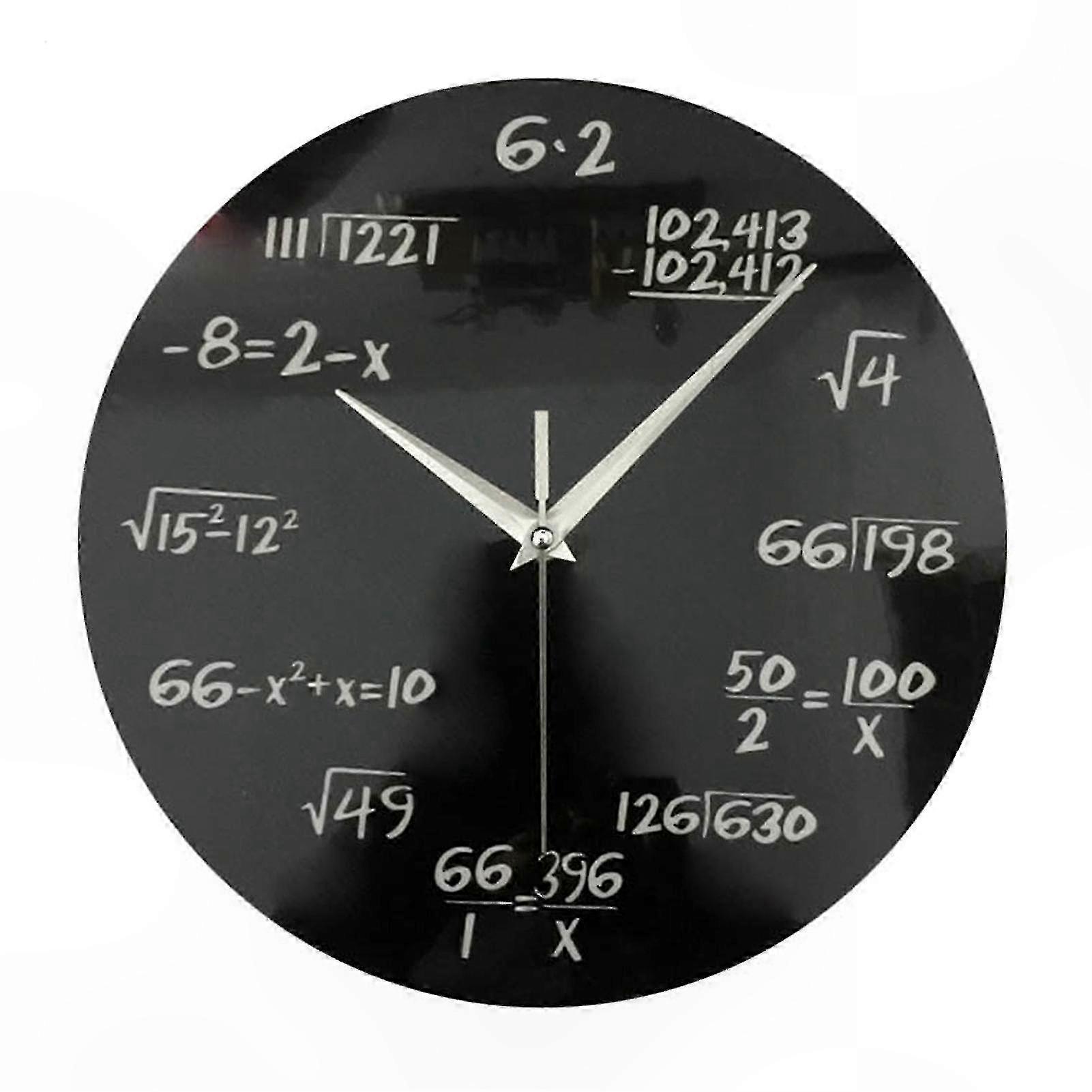 Silent Quartz Wall Clock with Wooden Frame and Hook for Classroom or Home Decor