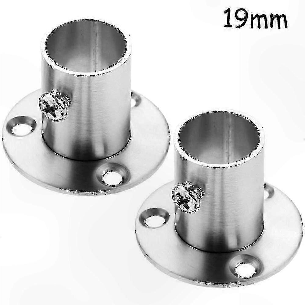 Rod Holder Bracket for DIY Projects, Stainless Steel Pipe Flange Socket, 2 Pack
