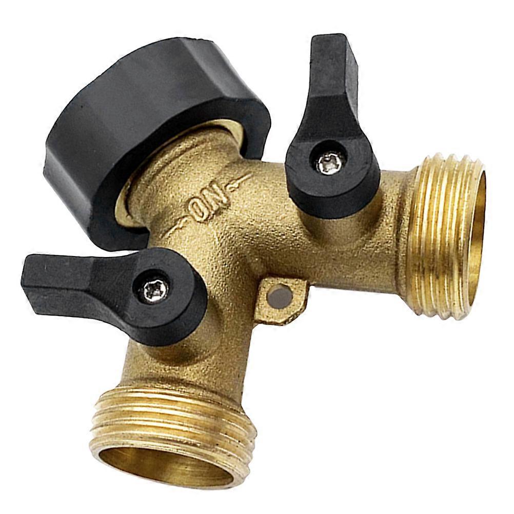 Garden Hose Connector Y Splitter with Independent Switch 2Pcs