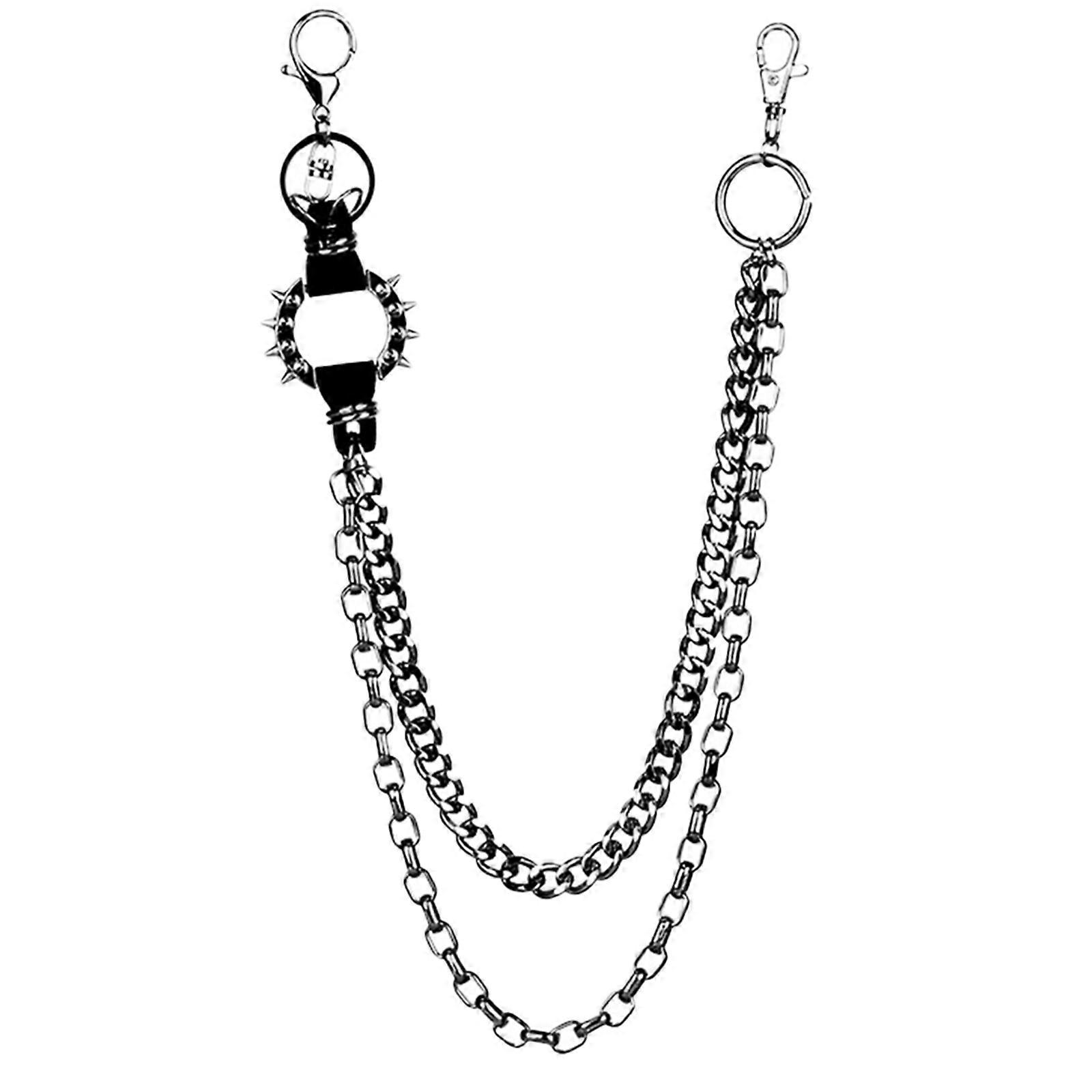 Heavy Duty Belt Chain Pants Chain for Decoration 5Pcs Silver Unisex Wear