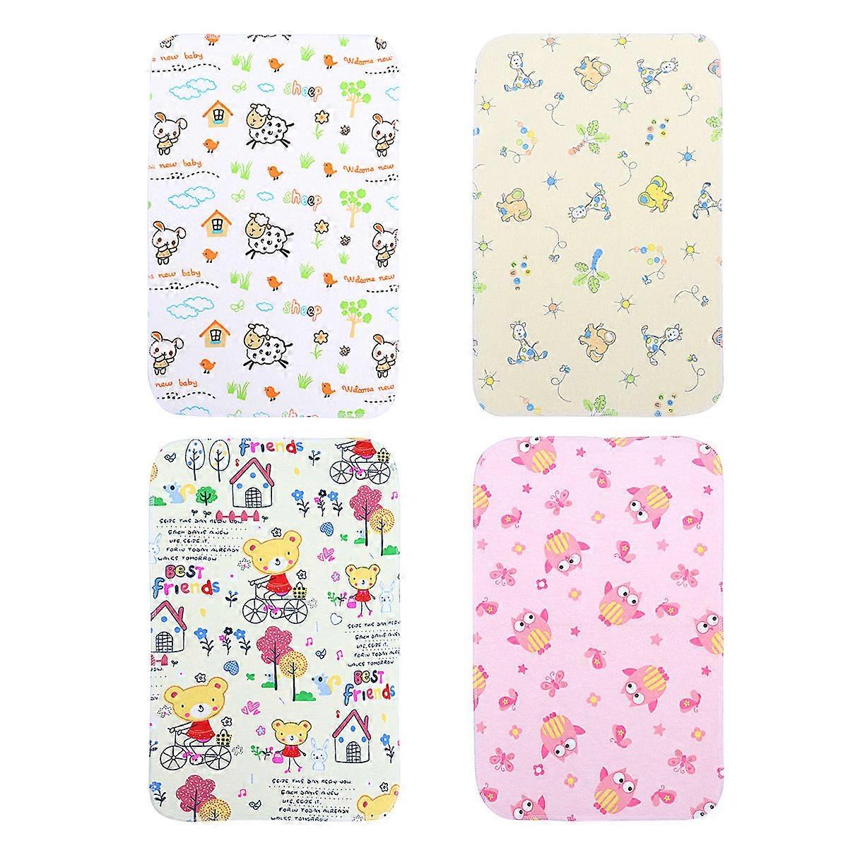 Diaper Changing Pad for Baby Infant Use 12Pcs Waterproof Cartoon Pattern