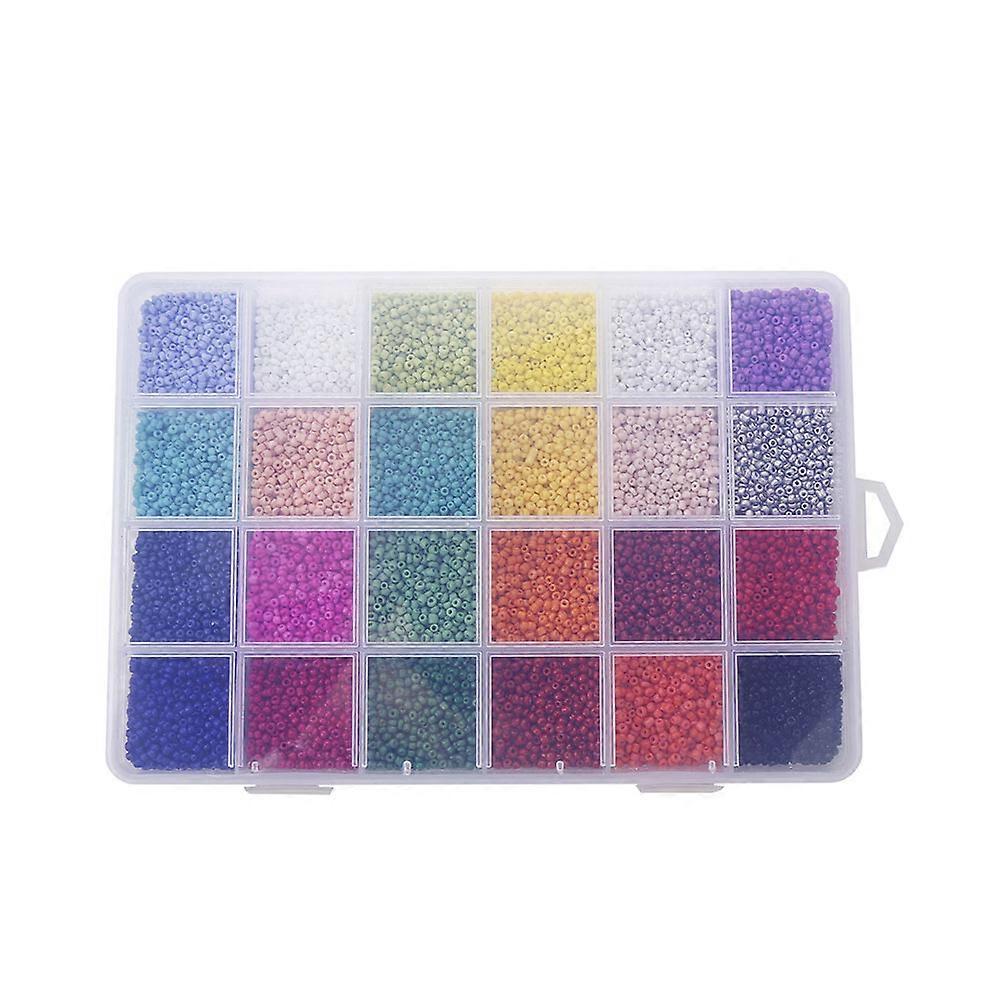 de perles DIY pour la fabrication de bijoux Perles rondes en verre colorées de 2 mm