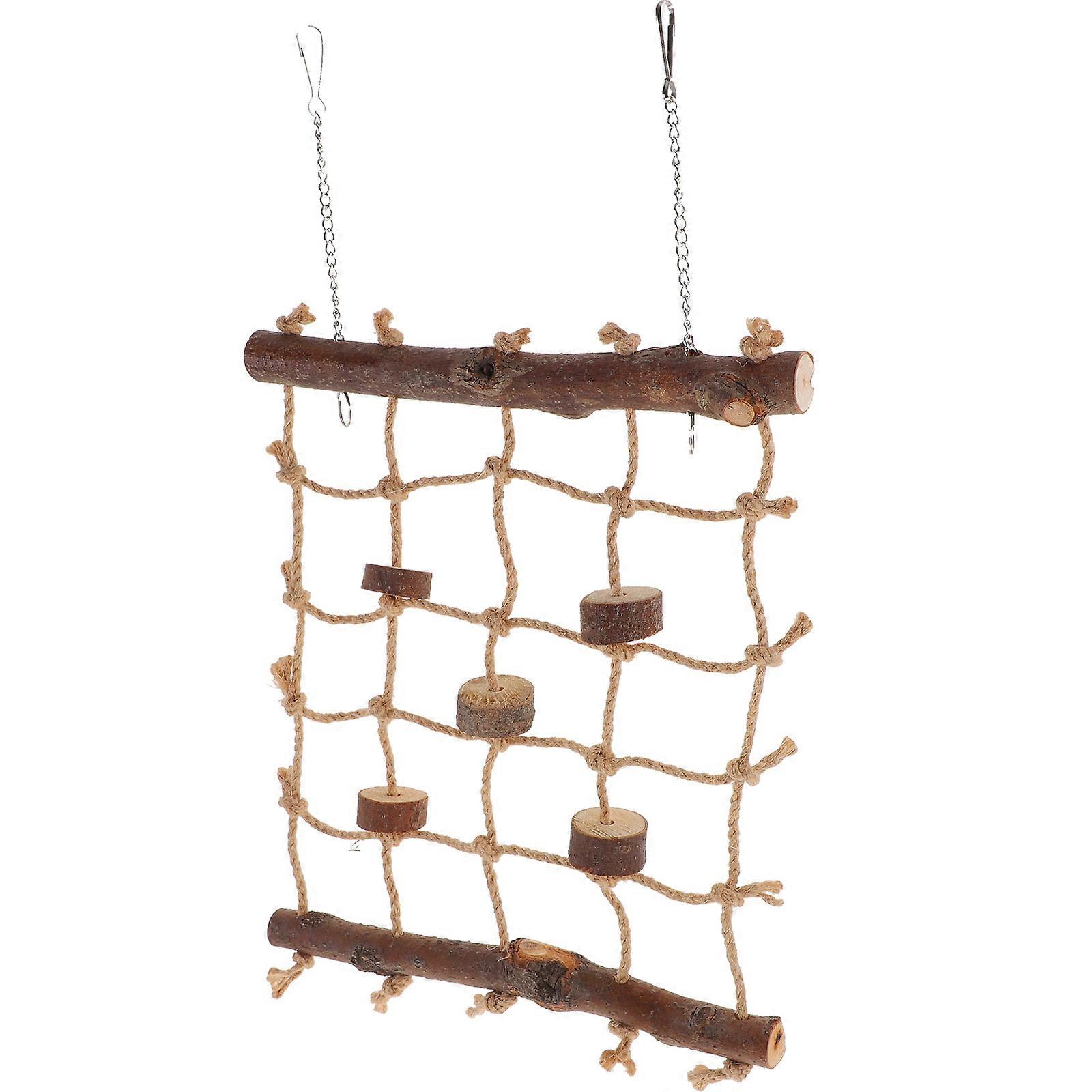 Parrot Bite Net Hanging Bird Rope Toy for Cage Climbing 4Pcs Set