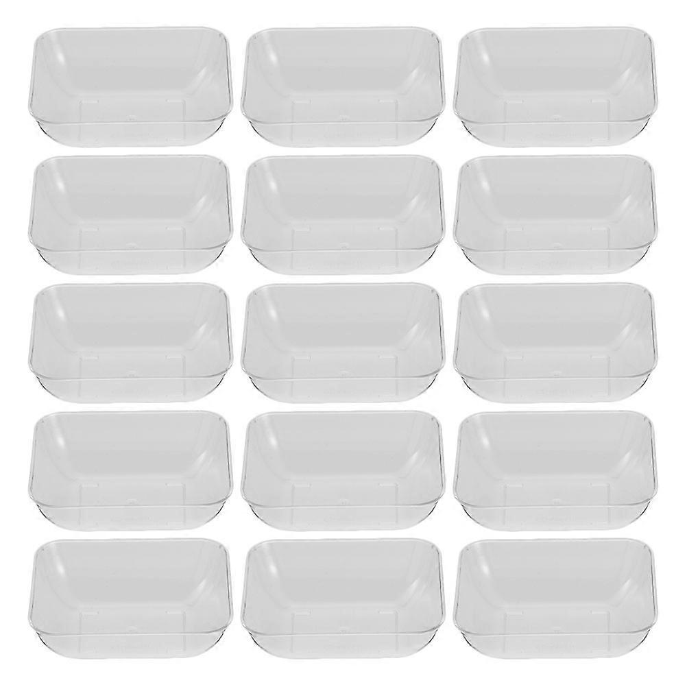 Party Plates Plastic Appetizer Plates Camping Rectangular 7X5.5CM Holding Food 100Pcs