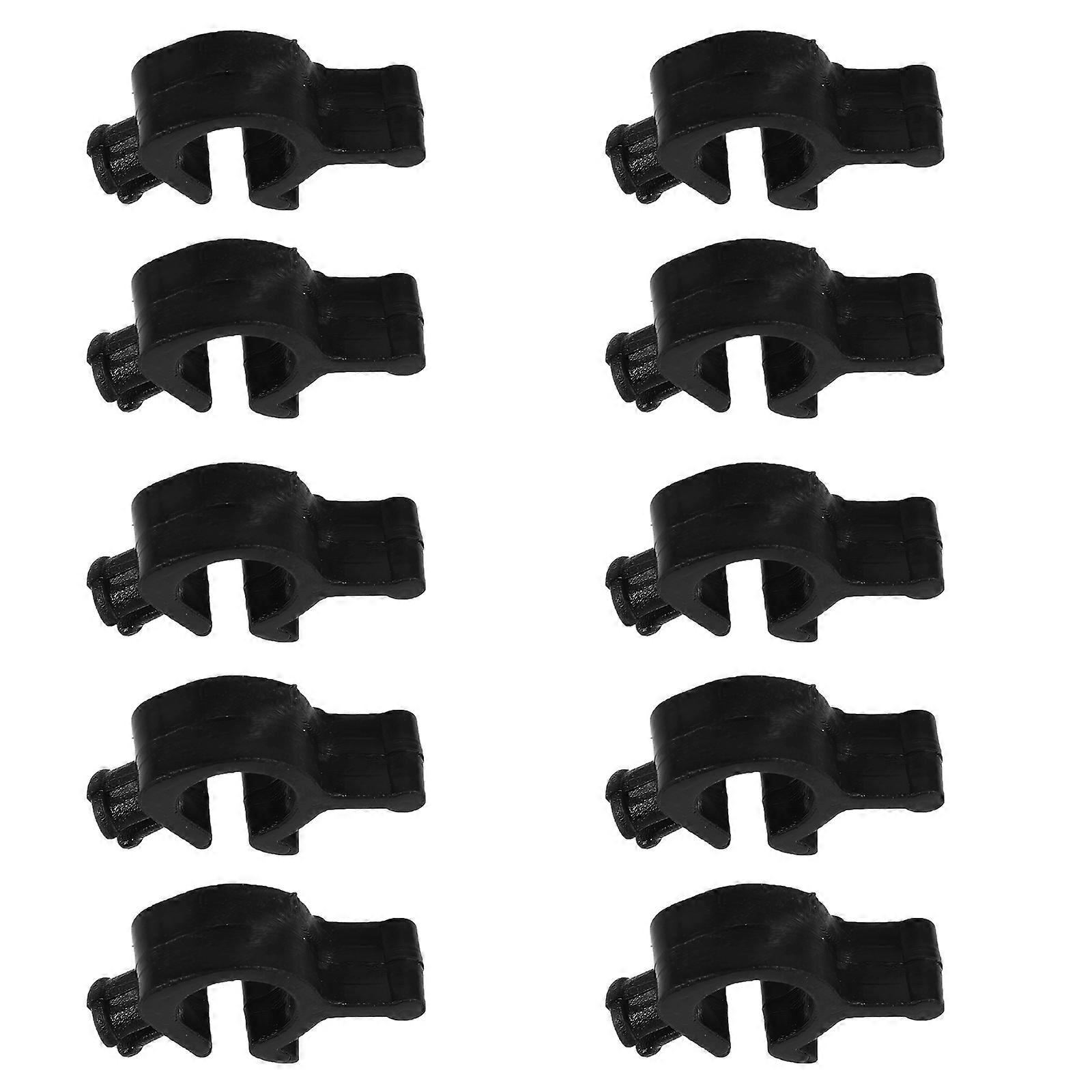 Clip Holder for Headlamp Wire Fixing 30Pcs Black Hard Hat Accessory