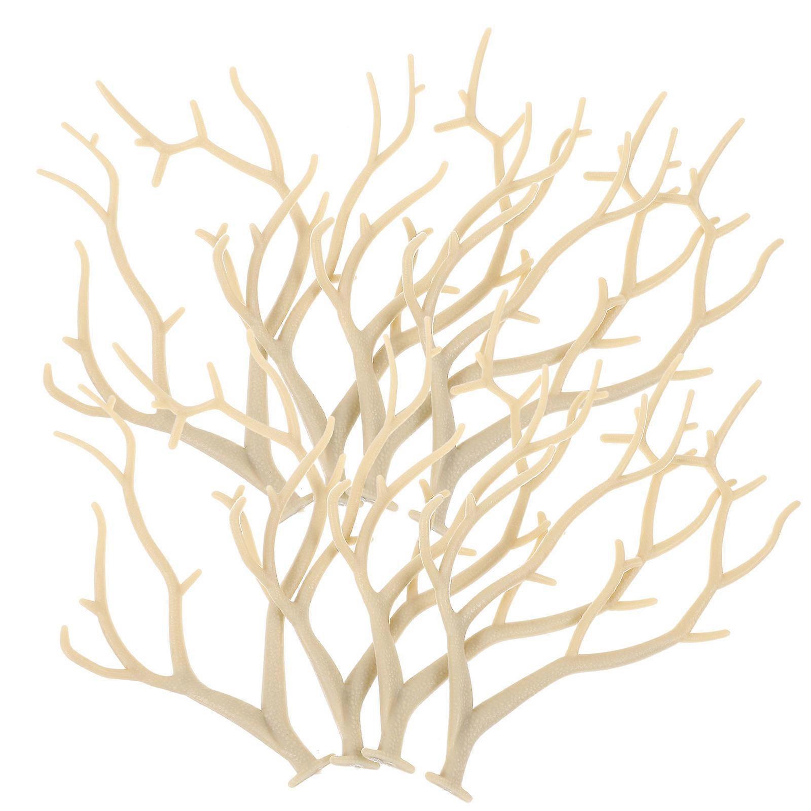 Artificial Antler Dried Tree Branches 30 Pcs For Christmas Decoration Party Crafts Beige Color Lifelike Design