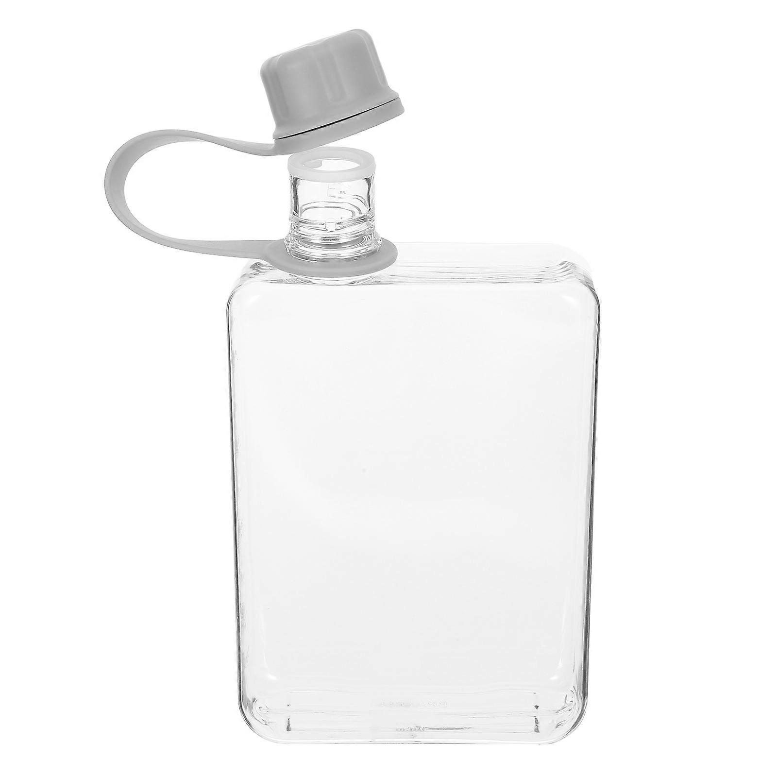 Travel Water Bottle Flat Plastic Flask Cup for Leakproof Use 3Pcs Set