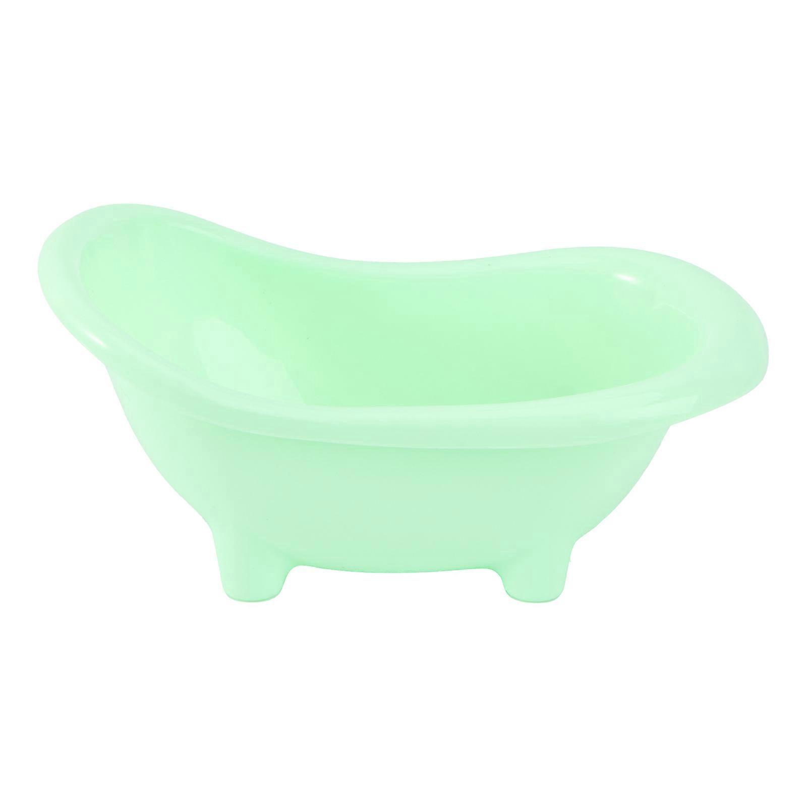 Pet Bathtub Hamster Bath Basin for Bath Use 2Pcs Plastic Green