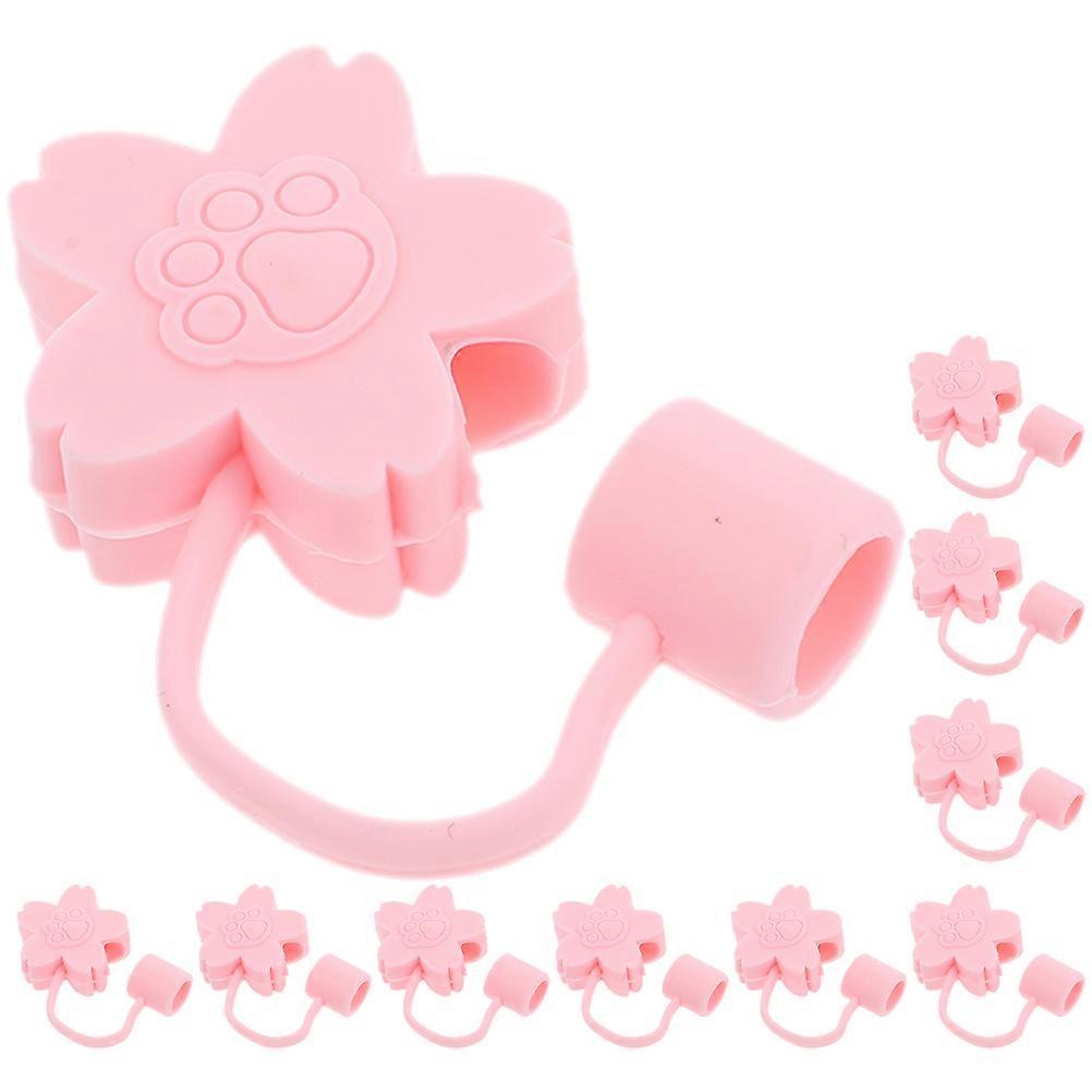 30Pcs Miniature Straw Dust Covers Suitable For Themed Parties Airtight Seal Straws In Pink