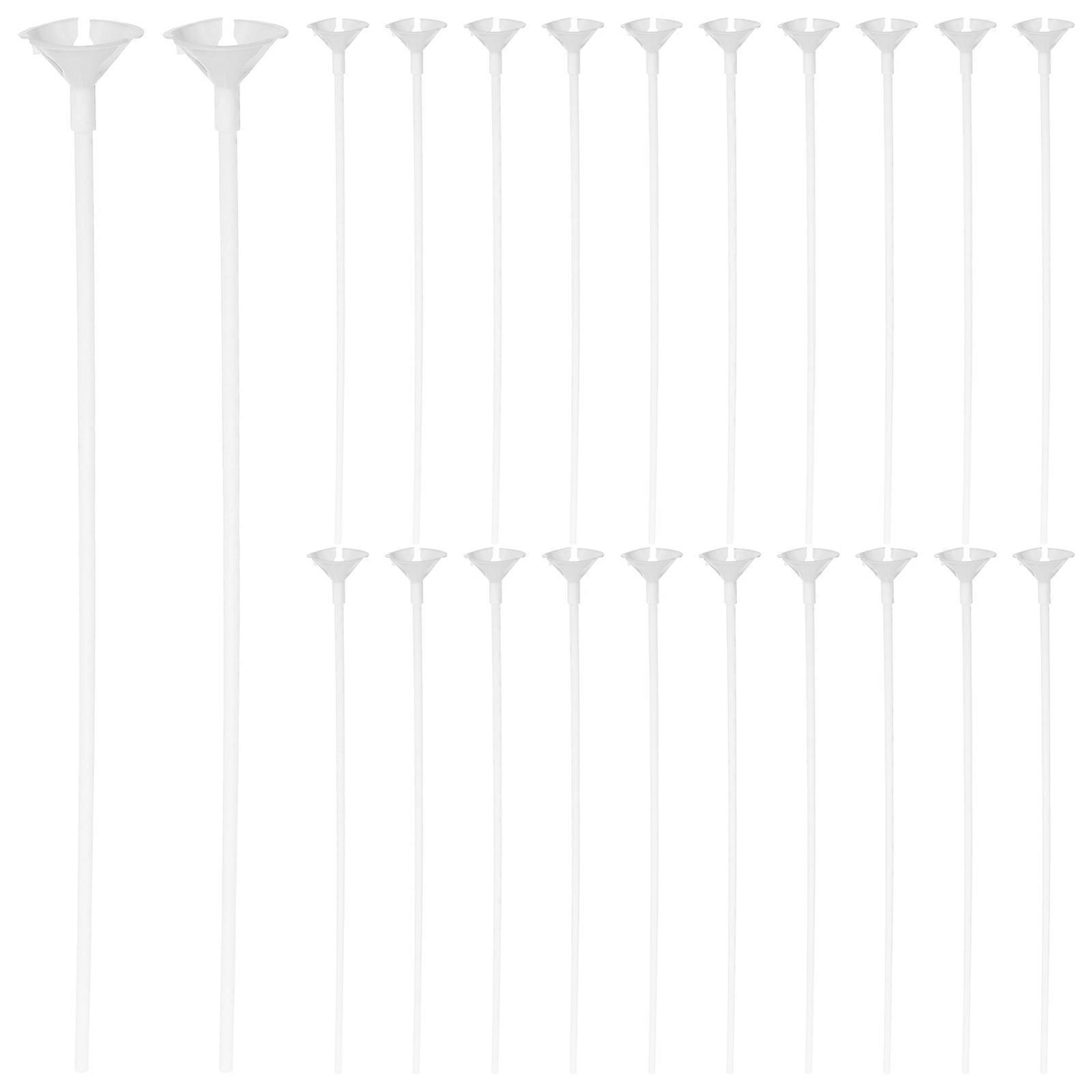 Balloon Stick Holder Balloon Sticks with Cups for Party Use 400Pcs White Set