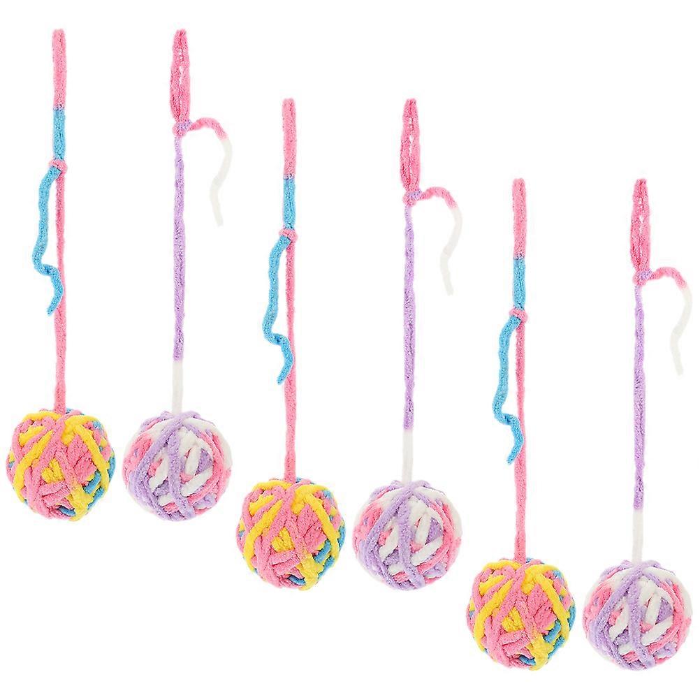 24Pcs Cat Scratchers Plush Ball Toy for Interactive Indoor Cat Play