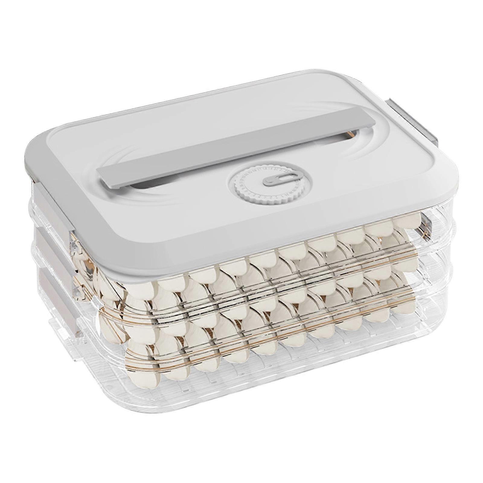 Dumpling Box Well Sealed Storage Container Multi-layer Storage Drawer Stylish Storage Container Easy Storage Box Food Refrigerator Container