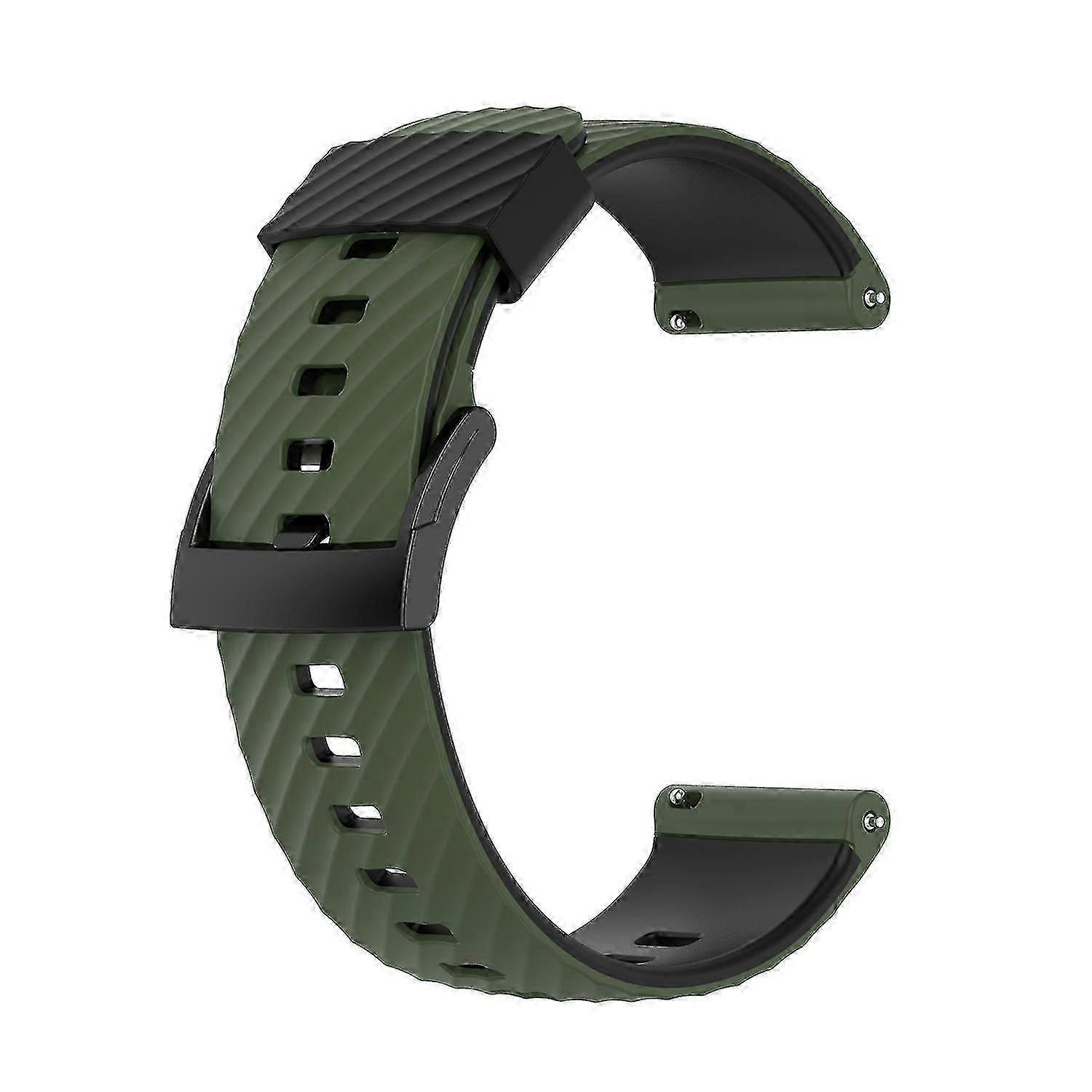 Two-color Silicone Watchband, Compatible with Suunto 7, Soft Comfortable Adjustable Replacement Strap