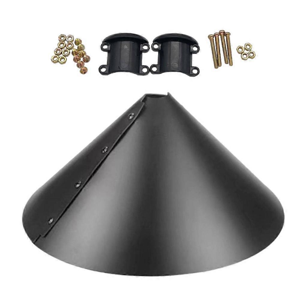 Plastic Wrap Around Squirrel Baffle Foldable with Accessory for Garden Patio Diameter 16inch