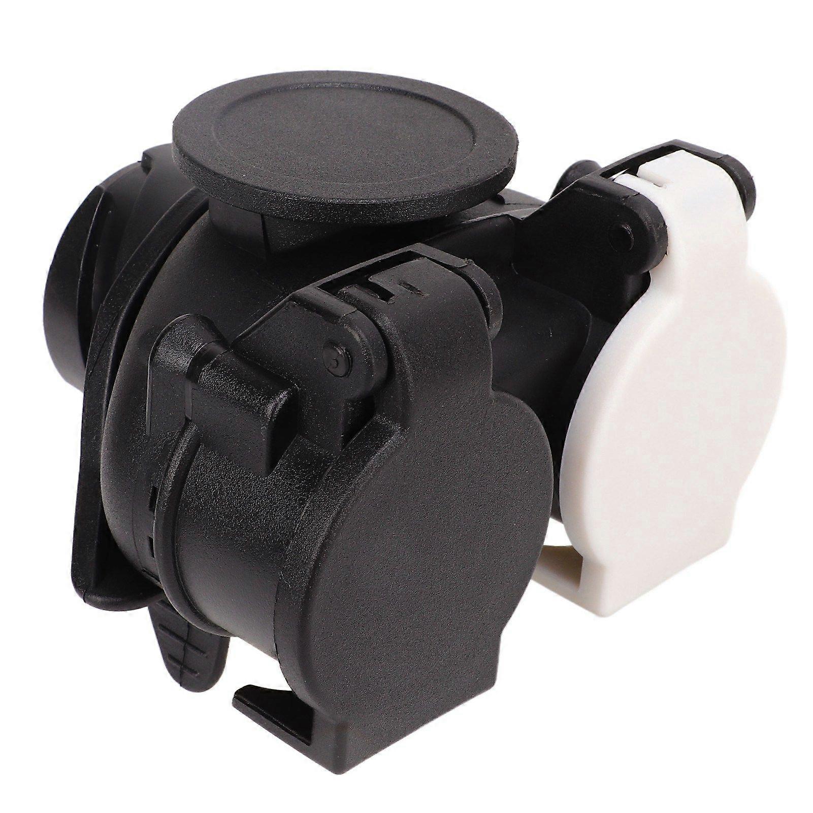 13 Pin to 7 Pin Trailer Plug Adapter Dual Socket Plug Conversion Adapter for All Trailer Plugs