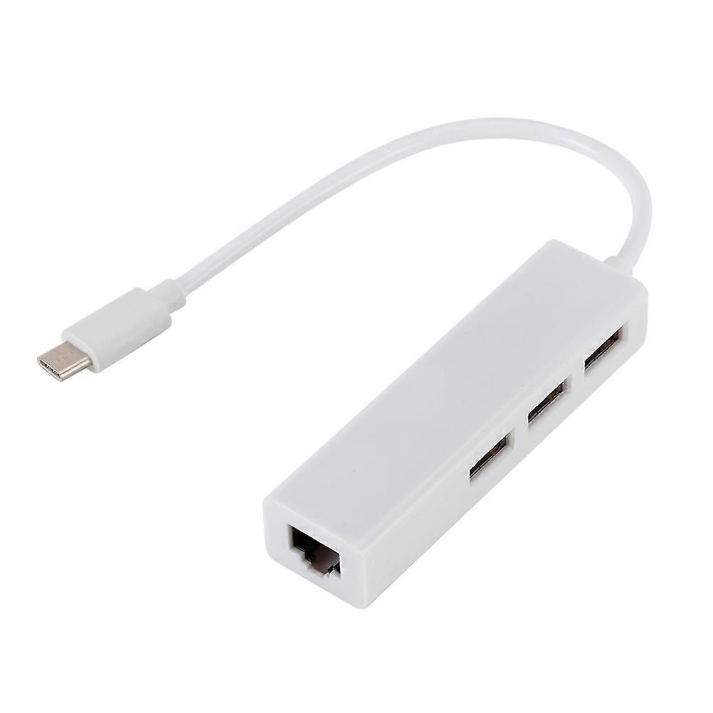 Type C to Network Adapter for Computer Ethernet Lan 3 USB Ports