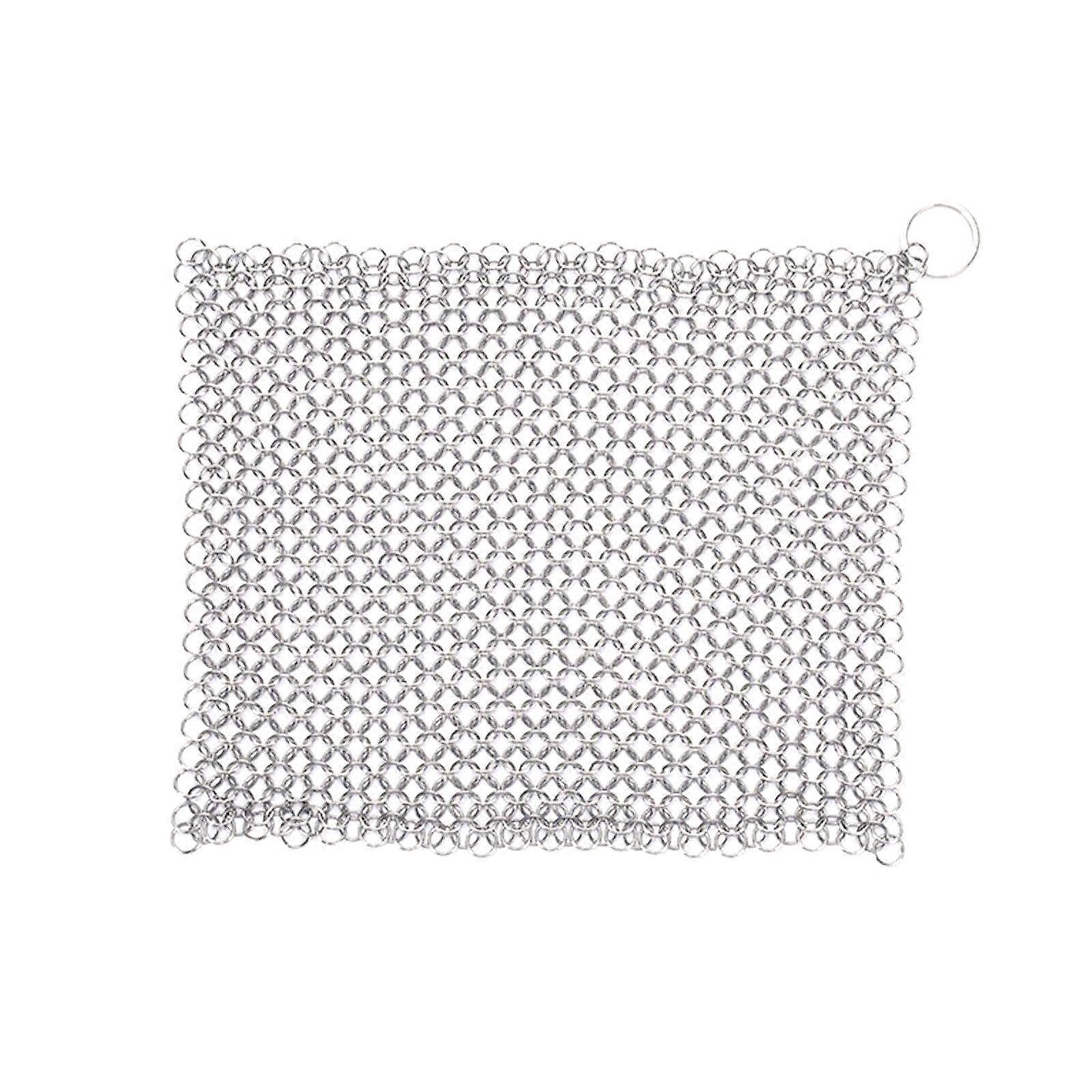 Stainless Steel Scrubber 4-8 Inch Metal Cleaning Tool for Cast Iron Pots and Utensils Rust Removal