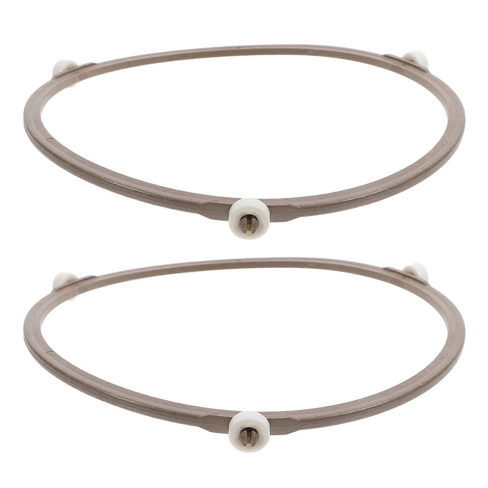 Microwave Turntable Rings Round Oven Ring for High Temperature Resistance 2Pcs