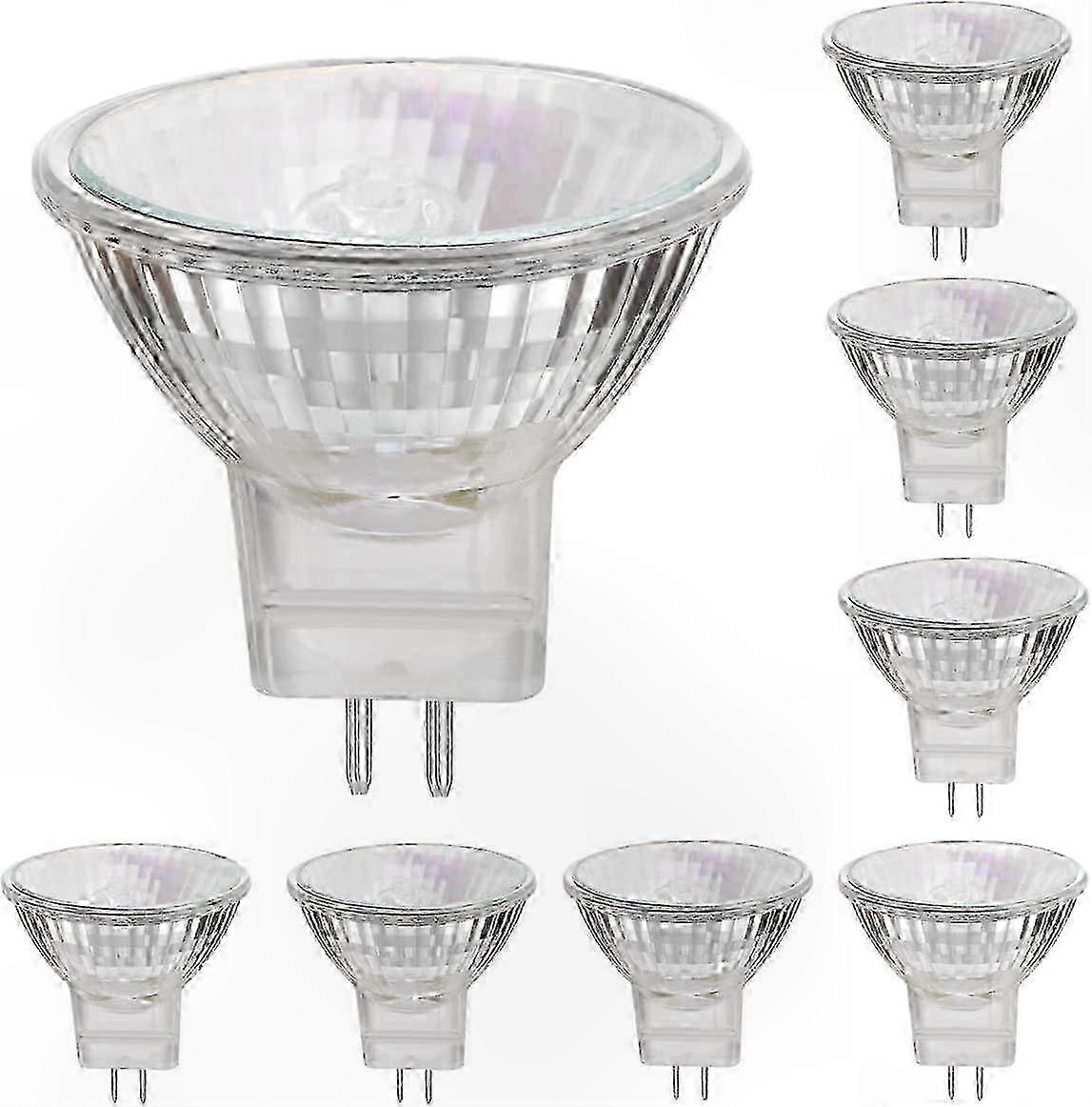 12V 35W GU4 Halogen Bulbs Warm White 2800K Dimmable, 8-Pack