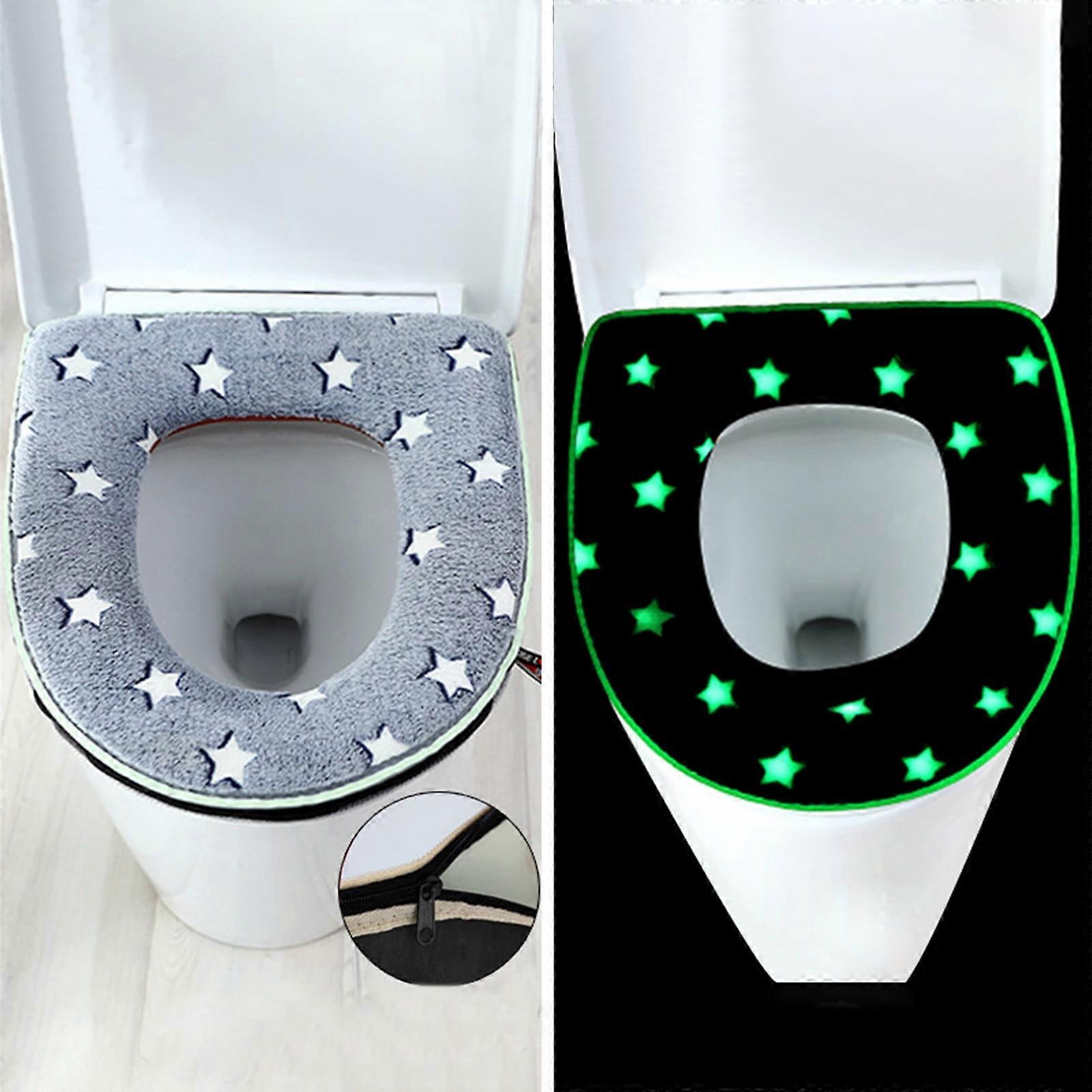 Ikohbadg Glow-in-the-Dark Toilet Seat - Comfortable and Durable Seat Ring Pad for Year-Round Use in the Home