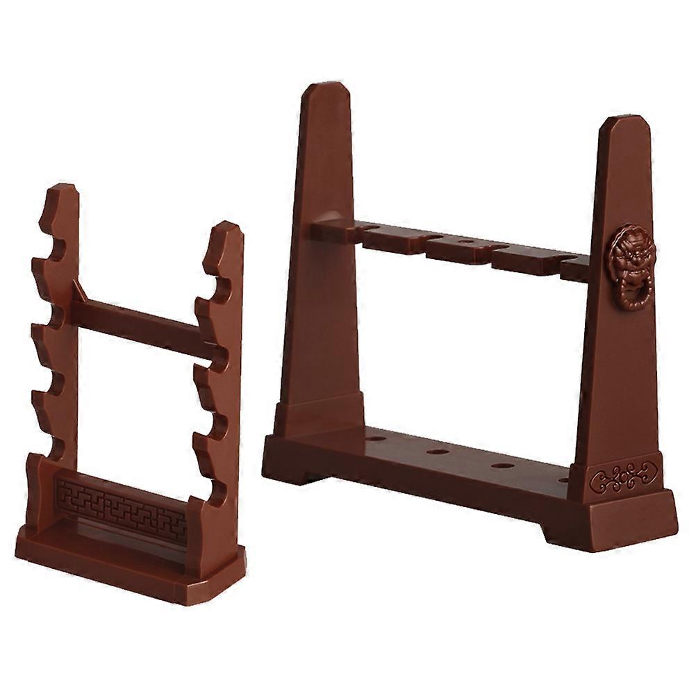 Mini Sword Stand Display Rack Holder for 10Pcs Plastic Multi Layer Storage Use