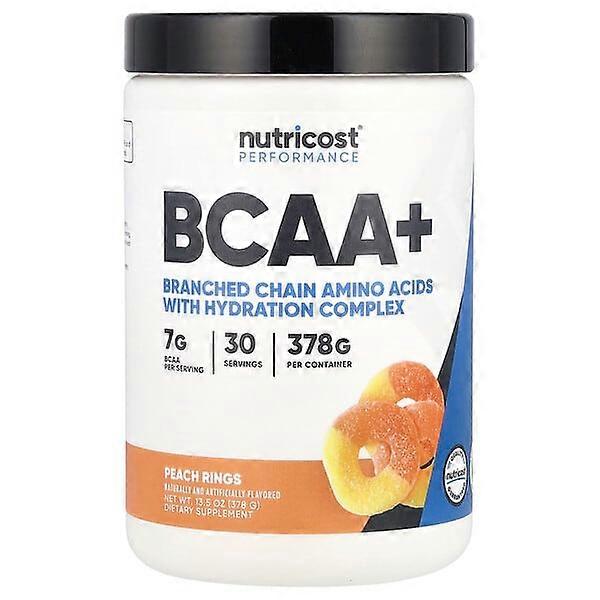 Nutricost, Performance, BCAA+, Peach Rings, 13.5 oz (378 g)