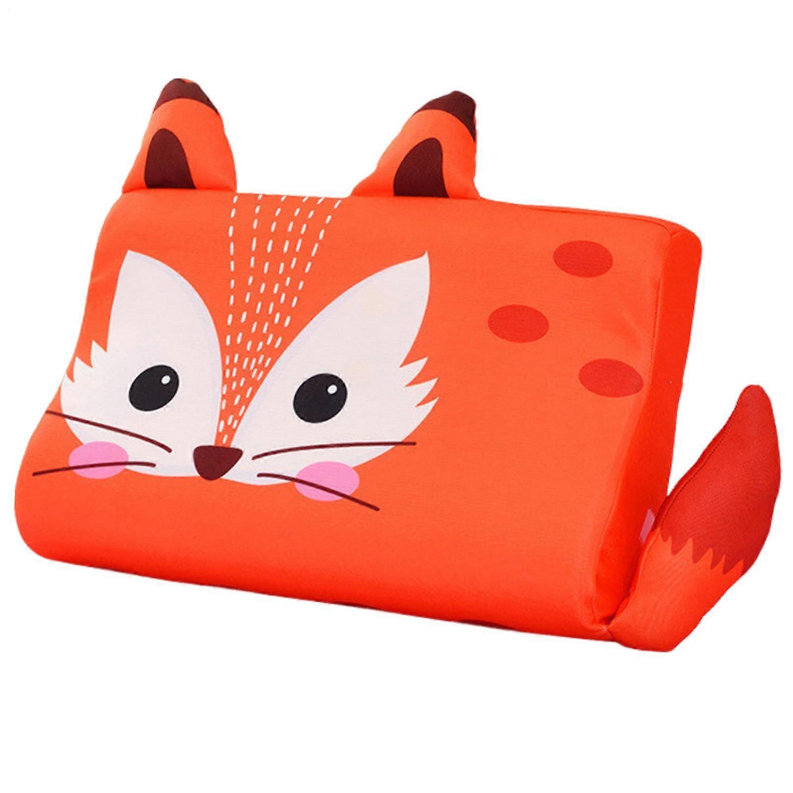 Breathable Toddler Cushion SkinFriendly Fox Design CottonBlend Plush Pillow for Travel Nursery Home