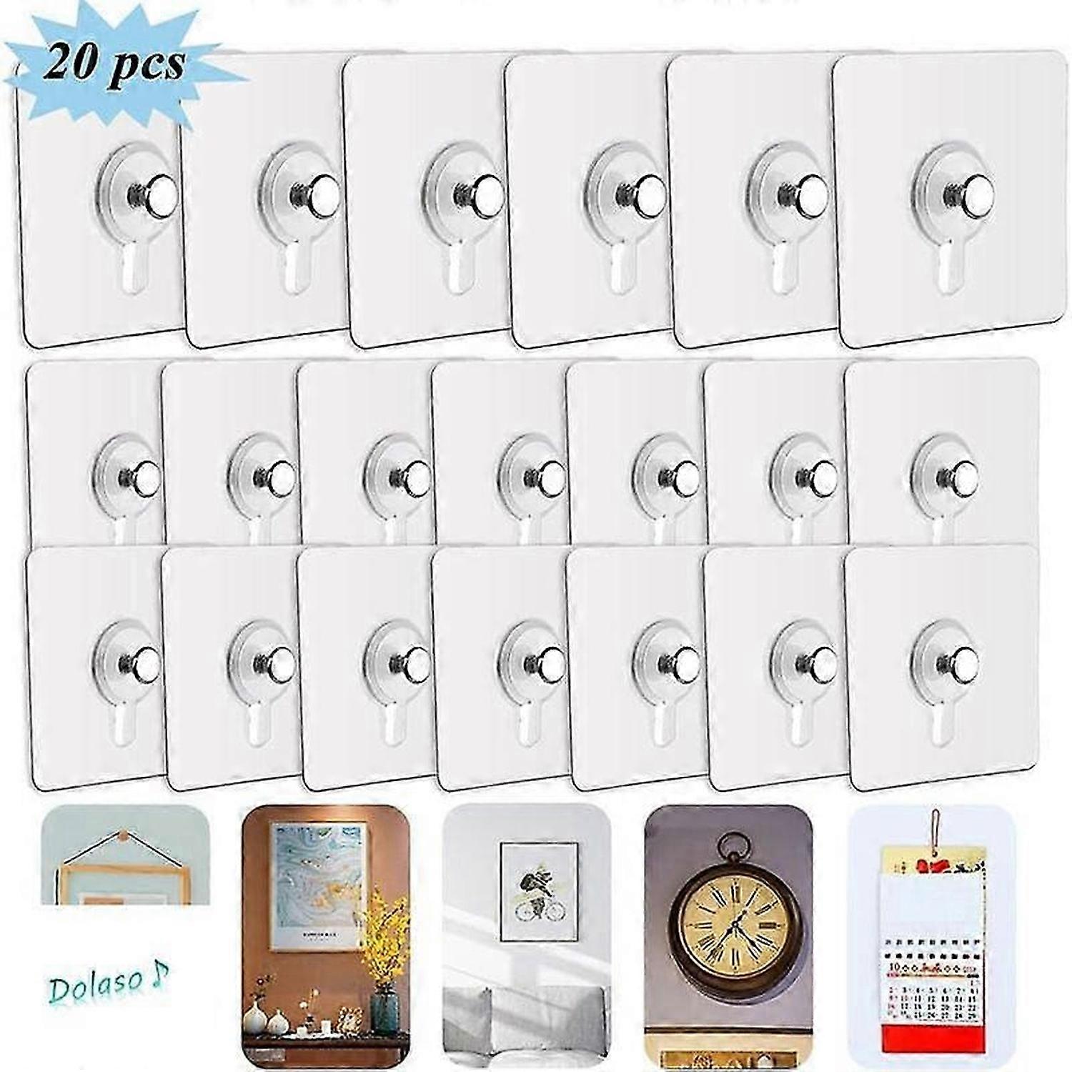 Adhesive Picture Hanger, No Drill Wall Hooks