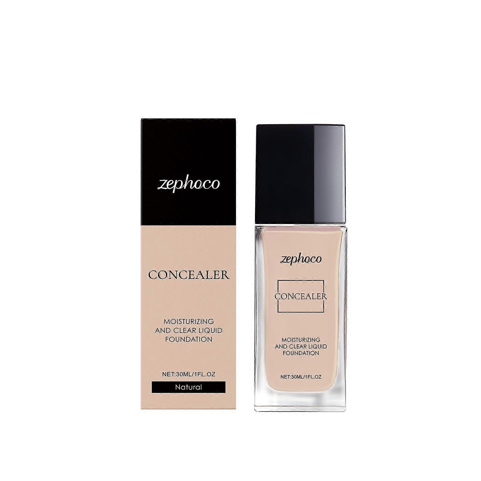 zephoco Natural Color Soft Concealer Foundation Moisturizes Naturally Without Smudge, Matte Clear Concealer Foundation