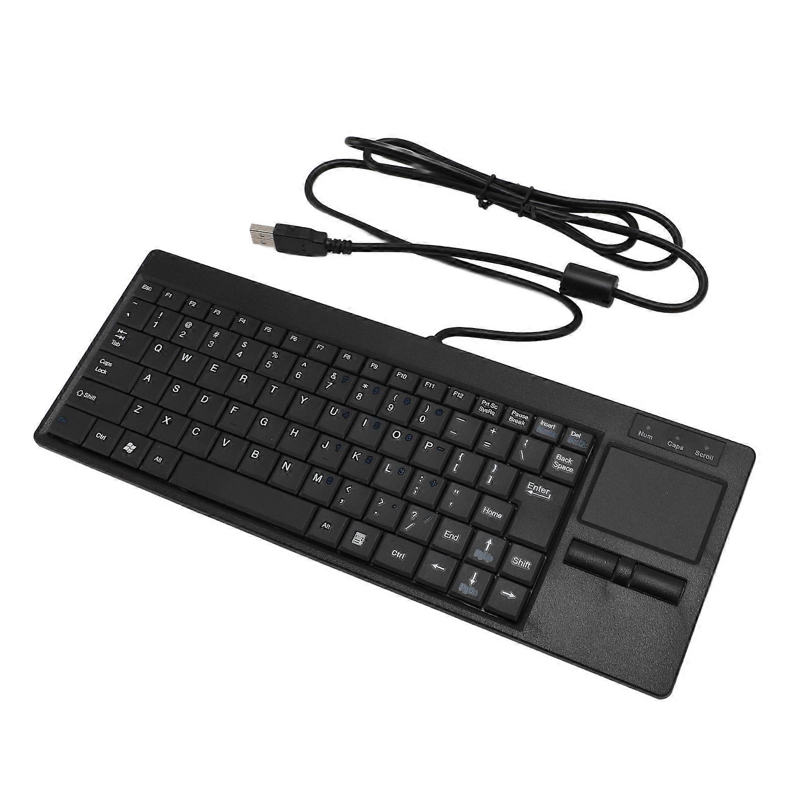 Mechanical USB Keyboard with Touchpad IP68 Water Resistant HUB Support Mini Wired Keyboard for Industrial Use 
