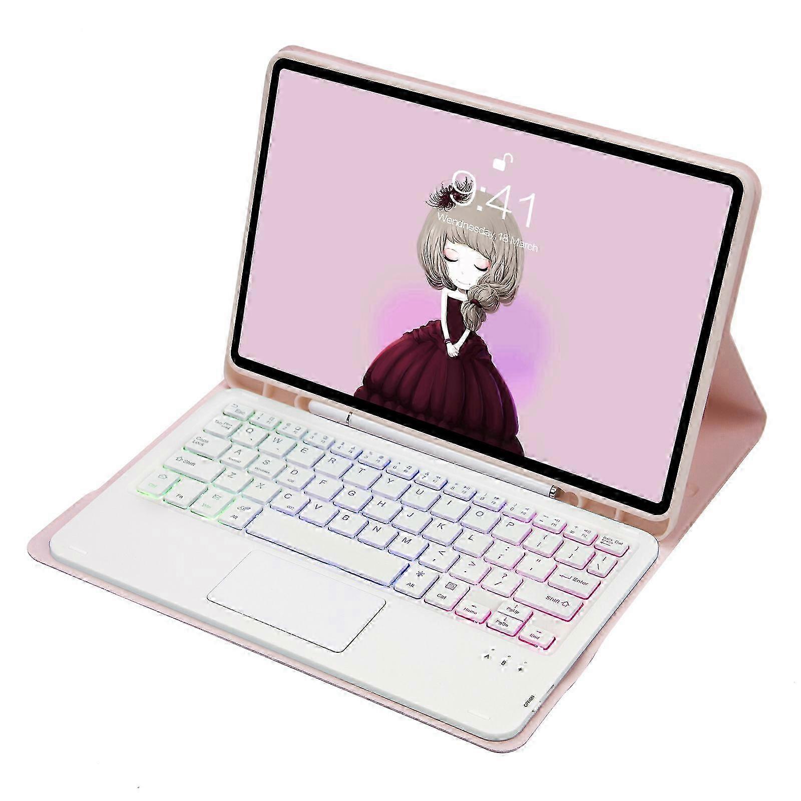 For Tab A8 10.5 (2021) A08b-as Candy Backlight Bluetooth Tablet Case(pink)