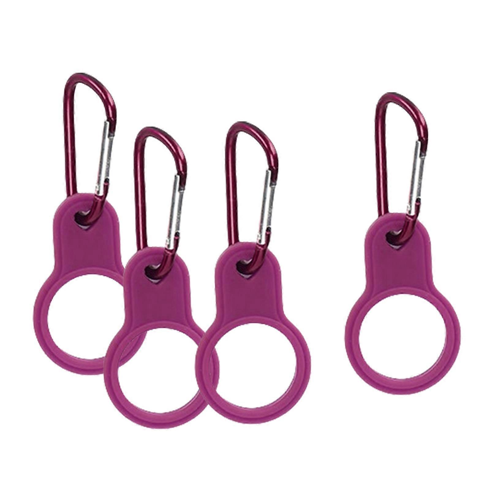 4pack Water Bottles Clip Hook Convenient Colorful Water Bottles Buckles for Travel and Gym Use Multicolor